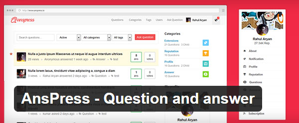 AnsPress Fragen und Antworten Plugin WordPress
